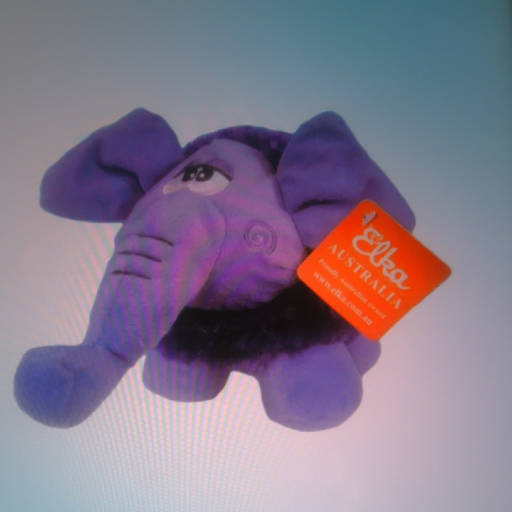 Purple Stuffed Elephant Toy - Picture 6 of 7